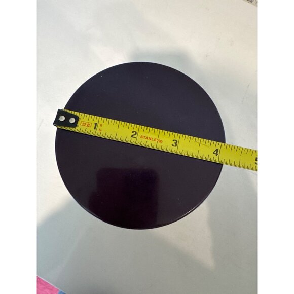 Vintage Teavana Tea Tin Canister Large 16 Oz Purple/Silver 8"x4" AirTight EMPTY - Picture 7 of 9